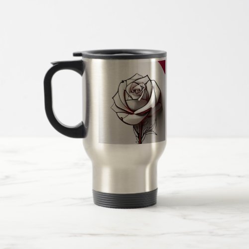 Blossoming Journeys White Rose TravelCommuter Mug