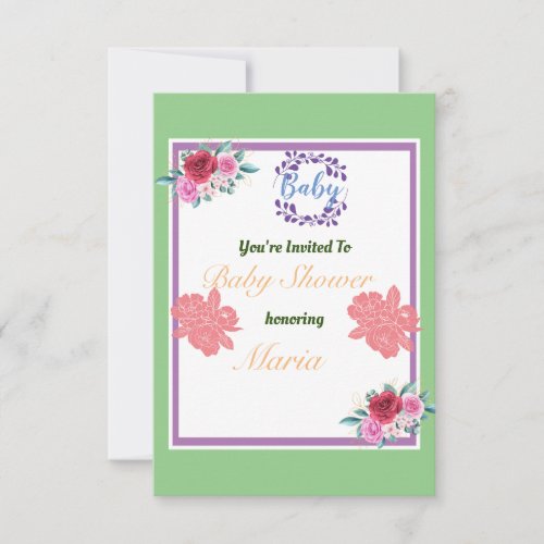 Blossoming Joy A Baby Shower Flower Card