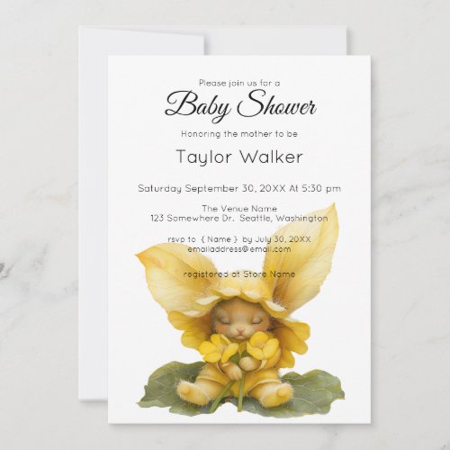 Blossoming Joy Baby Shower Invitation
