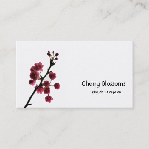 Blossoming JoyRed Sakura Business Card