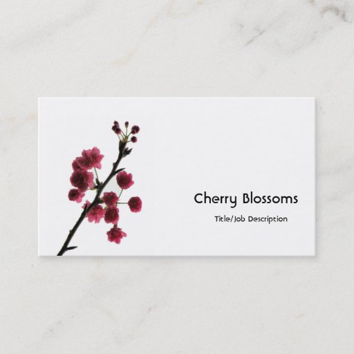 Customizable Blossoming Joy/Red Sakura Business Card