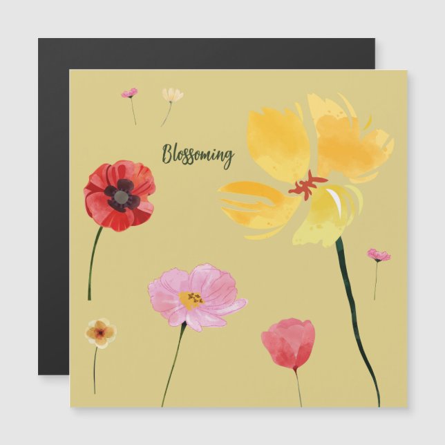 Blossoming Magnetic Invitation (Front/Back)