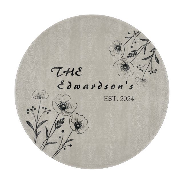 Blossoming Memories Cutting Board (Front)