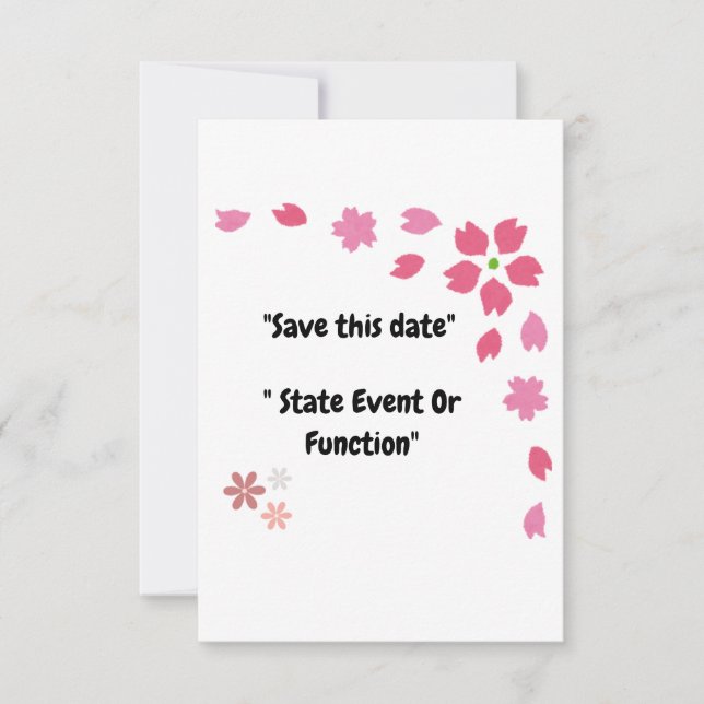 "Blossoming Moments – Customizable Save The Date (Front)