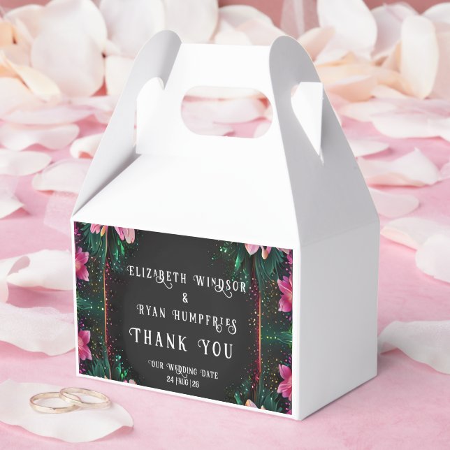 Blossoming Romance: A Full Floral Wedding Theme Favor Boxes (Wedding)