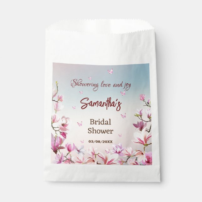 Blossoming Romance - Bridal Shower  Favor Bag (Front)