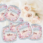 Blossoming Romance - Bridesmaid Compact Mirror<br><div class="desc">Express your heartfelt appreciation with our Blossoming Romance Bridesmaid Compact Mirror—a thoughtful gift for your cherished bridesmaid. Crafted with care,  this compact mirror features delicate floral designs cascading across a soft pastel background. The central highlight? Customization! Replace "Catherine" with your bridesmaid's name,  making it a truly unique keepsake.</div>