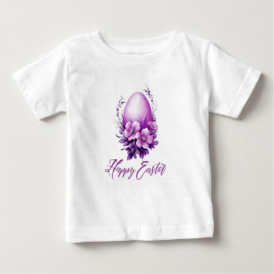 Blossoming Rose Easter Egg Baby T-Shirt