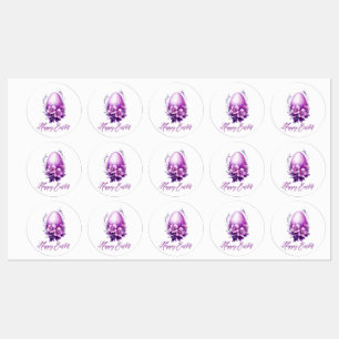Blossoming Rose Easter Egg Labels