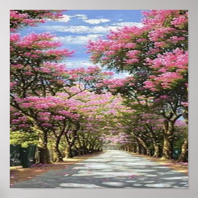 Blossoming Serenity: A Floral Tapestry (Matte Prin Poster (Front)