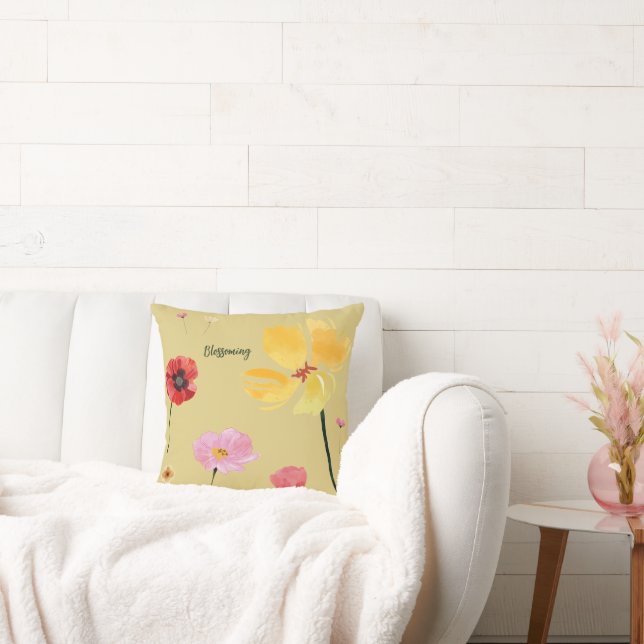 Blossoming Throw Pillow (Couch)