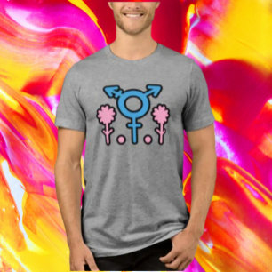 Blossoming Trans Pride Symbol Tee