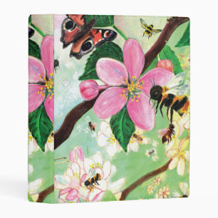 Blossoming Tree with Bees Mini Binder