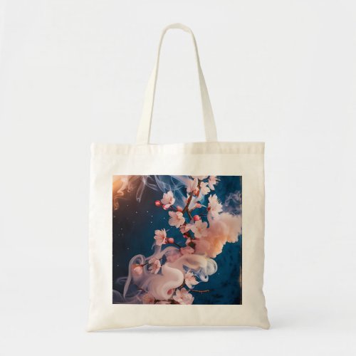 Blossoming Tree with Steam Tote Bag