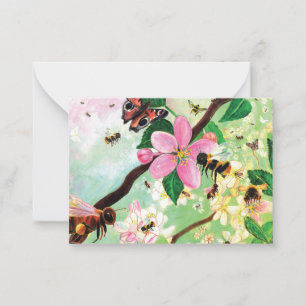 Blossoming Trees for Bees and Other Pollinators Note Card