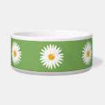 Blossoming White Floral Daisy Flowers On Green<br><div class="desc">Floral design featuring Destei's illustration of blooming white daisy flowers on a green background color. Cute design for pets named Daisy,  for example.</div>