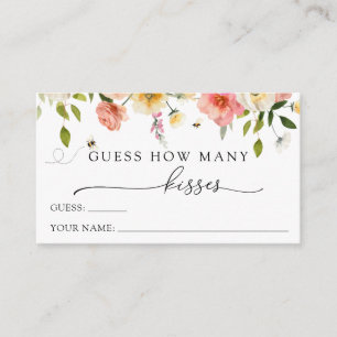 Blossoms and Bees Guess How Many Kisses Enclosure Card