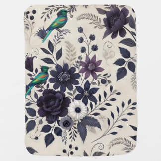 "Blossoms and Chirps: A Cozy Baby Blanket" Blanket