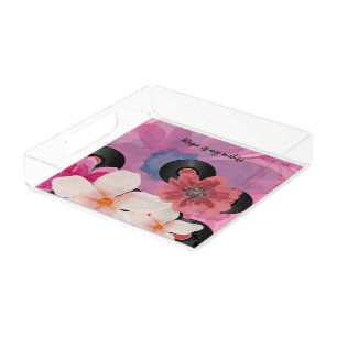 Blossoms and Vinyl Acrylic Tray