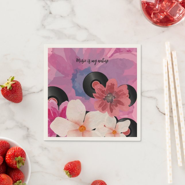 Blossoms and Vinyl  Napkins (Insitu)