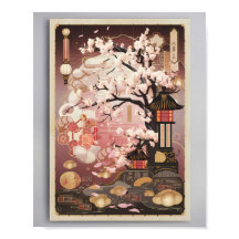 Blossoms at Dusk: A Tranquil Japanese Evening