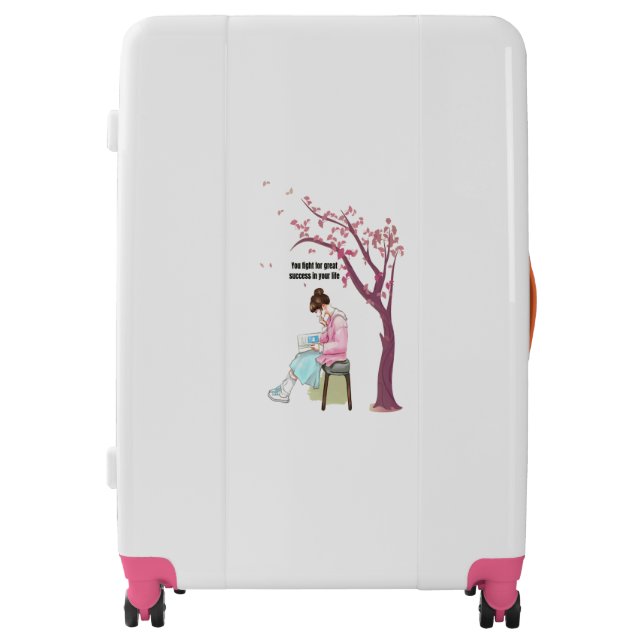 Blossoms & Books: The Journey Within" Luggage (Front)