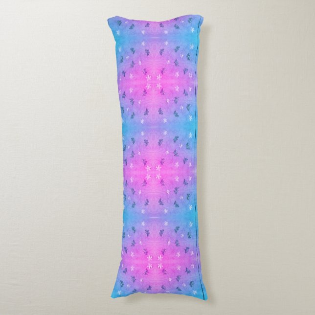 Blossoms & Butterflies Body Pillow (Front Vertical)
