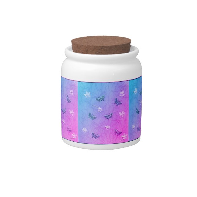 Blossoms & Butterflies Candy Jar (Front)