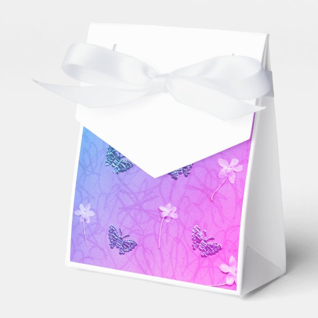 Blossoms & Butterflies Favor Boxes (Front Side)