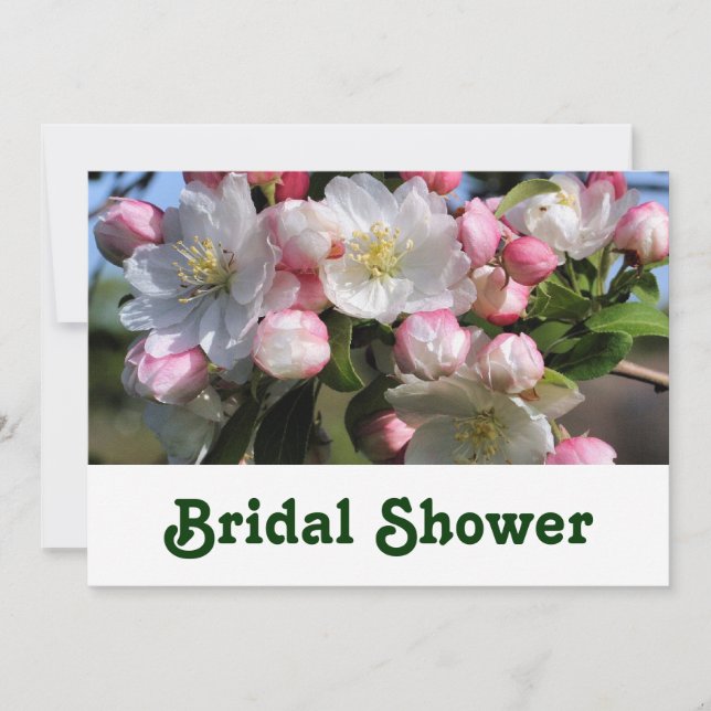 Blossoms Flower Bridal Wedding Shower  Invitation (Front)