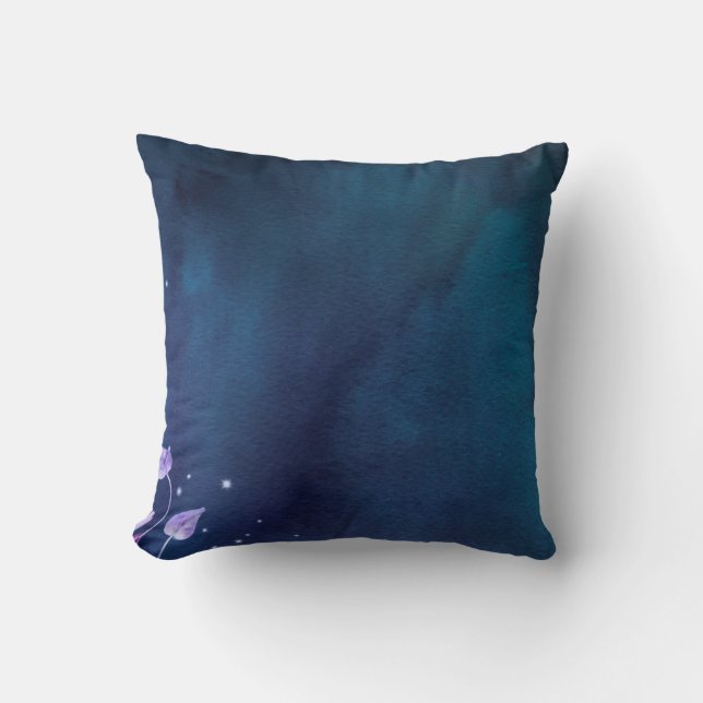 Blossoms flower paper vintage throw pillow (Front)
