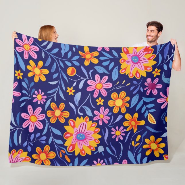 Blossoms in the Breeze 60x80 Fleece Blanket (In Situ)
