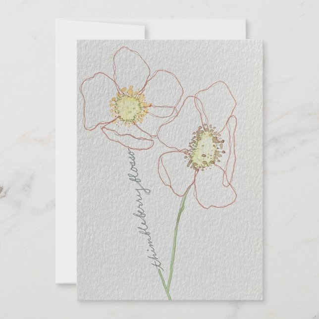 blossoms  invitation (Front)