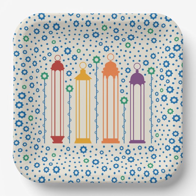 Blossoms & Lanterns Paper Plates (Front)