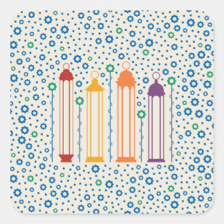 Blossoms & Lanterns Square Sticker