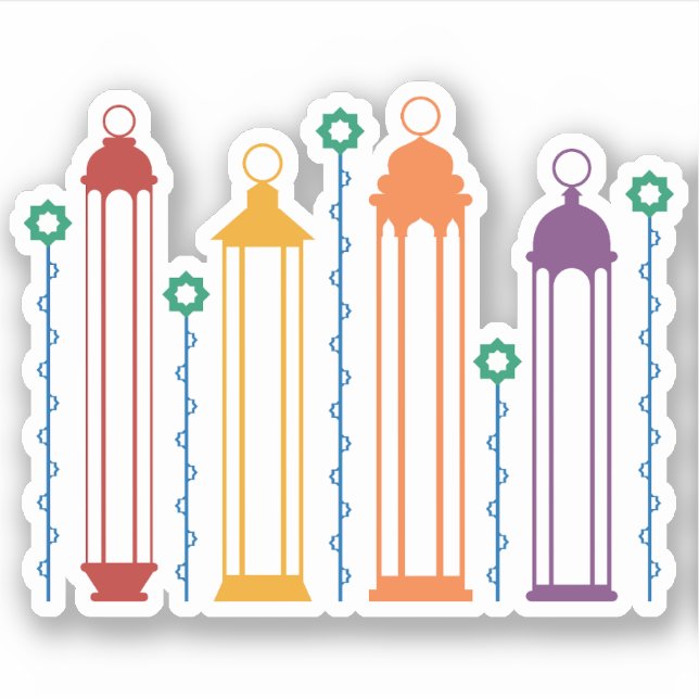 Blossoms & Lanterns Sticker (Front)