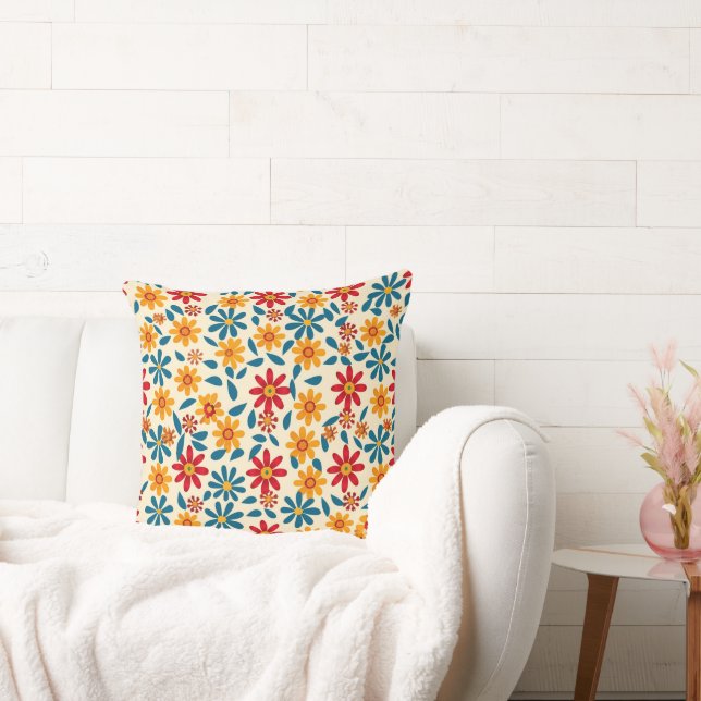 Blossoms of Joy 20x20 Throw Pillow (Couch)