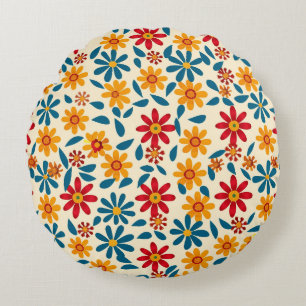 Blossoms of Joy Round Pillow