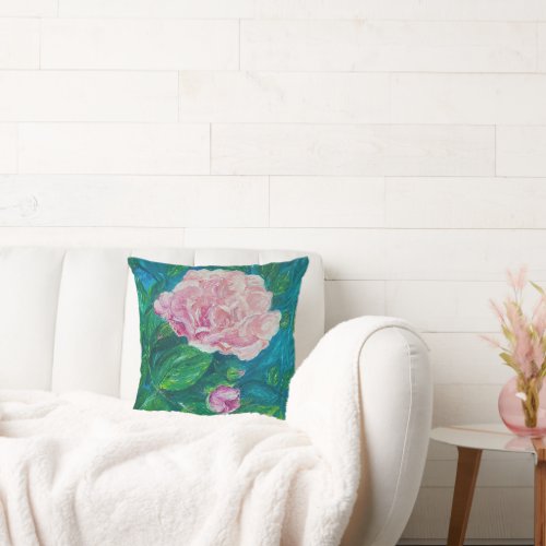 Blossoms of Love Rose Pillow