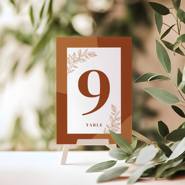 Blossoms of Love : Simple Abstract Table Number (Creator Uploaded)