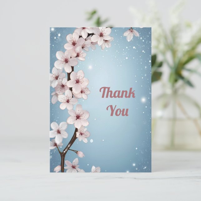 Blossoms of Love" Wedding Invitation Collection (Standing Front)