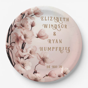 Blossoms of Love" Wedding Invitation Collection Paper Plates