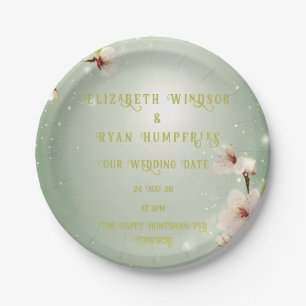 Blossoms of Love" Wedding Invitation Collection Paper Plates