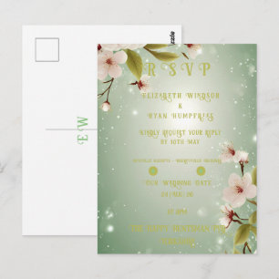 Blossoms of Love" Wedding Invitation Collection Postcard