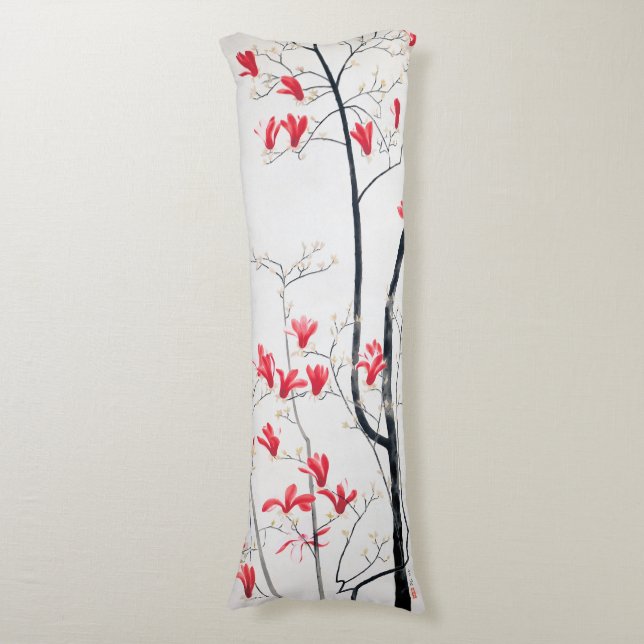 Blossoms of Magnolia Tree, Kobayashi Kokei Body Pillow (Front Vertical)