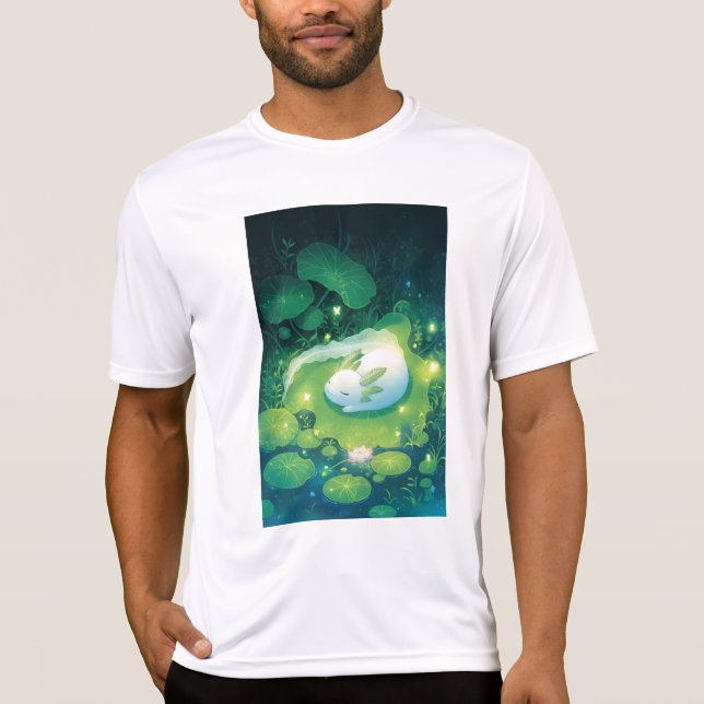 Blossoms of the Pond Axolotl Garden T-Shirt (Front)