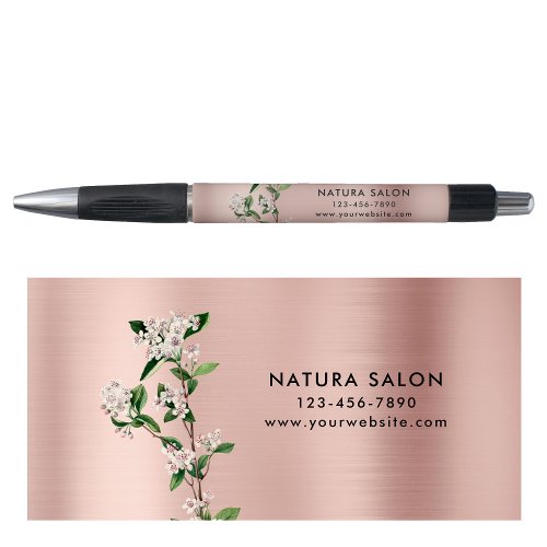 Blossoms Salon Business Promotional Rose Gold  Pen