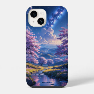 Blossoms Under a Starry Sky iPhone 14 Case