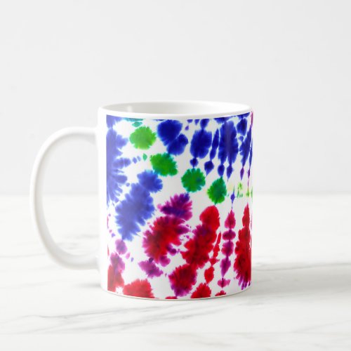 Blotchy Batik Tie Dye Abstract Textile Art  Coffee Mug