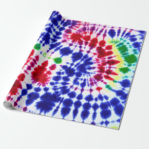 Blotchy Batik Tie Dye Abstract Textile Art Wrapping Paper